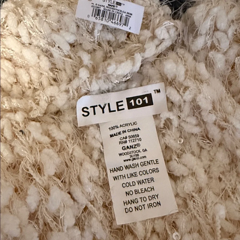 GANZ Cream Knit Infinity Scarf-NWT